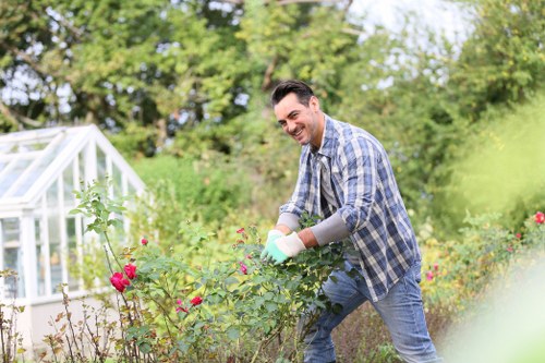 Mia Gardeners team working on a landscape project