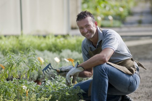 Various gardening tools and plants arranged in Canning Vale